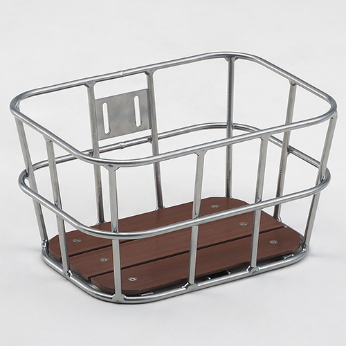 アルミフロントバスケット（底板付き） 自転車